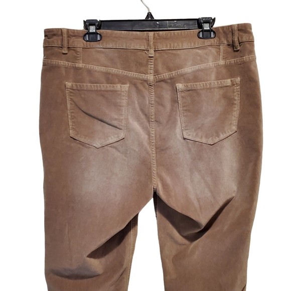Soft Surroundings High Rise Slim Ankle Pants Brwn Taupe SZ XL - Picture 4 of 11